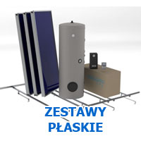 zestawy kolektorów słonecznych płaskich