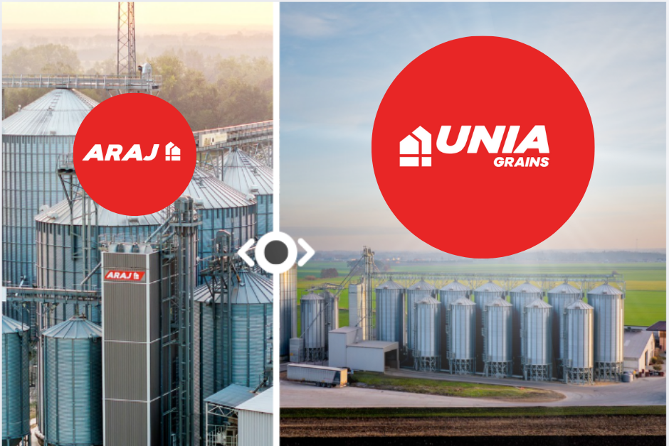 Unia ARAJ - Unia Grains. Nowa nazwa potentata produkcji suszarni - ARAJ.