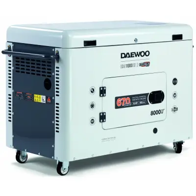 Agregat prądotwórczy DAEWOO AVR Diesel DDAE 11000DSE-3 230V/400V, cichy: 56dB,moc: 8,0/7,5kW