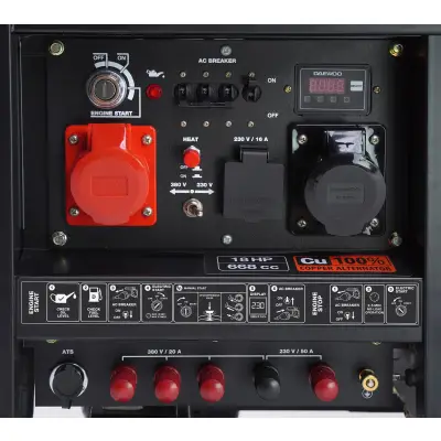 Agregat prądotwórczy DAEWOO AVR Diesel DDAE 11000DXE-3 230V/400V, moc: 8,0/7,5kW