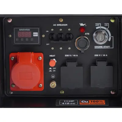 Agregat prądotwórczy diesel DAEWOO DDAE 6000XE-3, Dual Power 230V/400, AVR, moc: 5,0/4,5kW