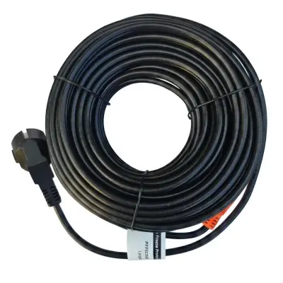 Kabel grzejny EPOLY PFP 18m 23W/mb, 420W z termostatem przylgowym PTC +4st.C ON+10st.C OFF do rur, rynien, dachów, pionów, roślin letnich
