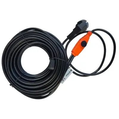 Kabel grzejny EPOLY PFP 3m 23W/mb, 63W z termostatem przylgowym PTC +4st.C ON+10st.C OFF do rur, rynien, dachów, pionów, roślin letnich
