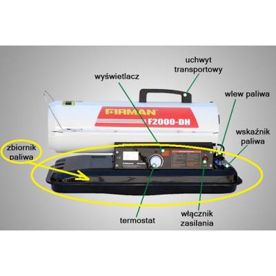 Zbiornik oleju do nagrzewnicy olejowej FIRMAN F-2000DH poz.9 KOD: 810412002
