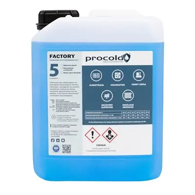 Płyn do instalacji technicznych, niezamarzający glikol etylenowy Factory do -35 st.C, poj. 20kg