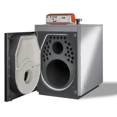 Kocioł olejowy C.O., trzyciągowy kocioł żeliwny TRIOPREX N500 z palnikiem olejowym moc: 460 ÷ 545 kW