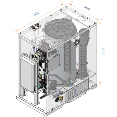Kondensacyjny, dwufunkcyjny kocioł olejowy C.O. NAVIEN by ULRICH LCB500-28CI, moc: 29kW