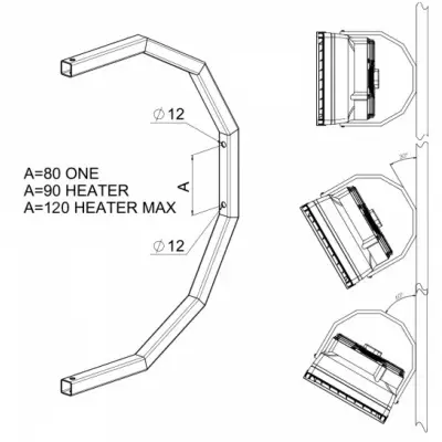 Konsola obrotowa do nagrzewnic wodnych Sonniger Heater Condens typ CR 1, CR 2, CR 3