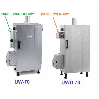 Wędzarnia elektryczna, analogowa z generatorem dymu i z podajnikiem wiórek Borniak UW-70 w obudowie Alu-Cynk - PROMOCJA: darmowa dostawa