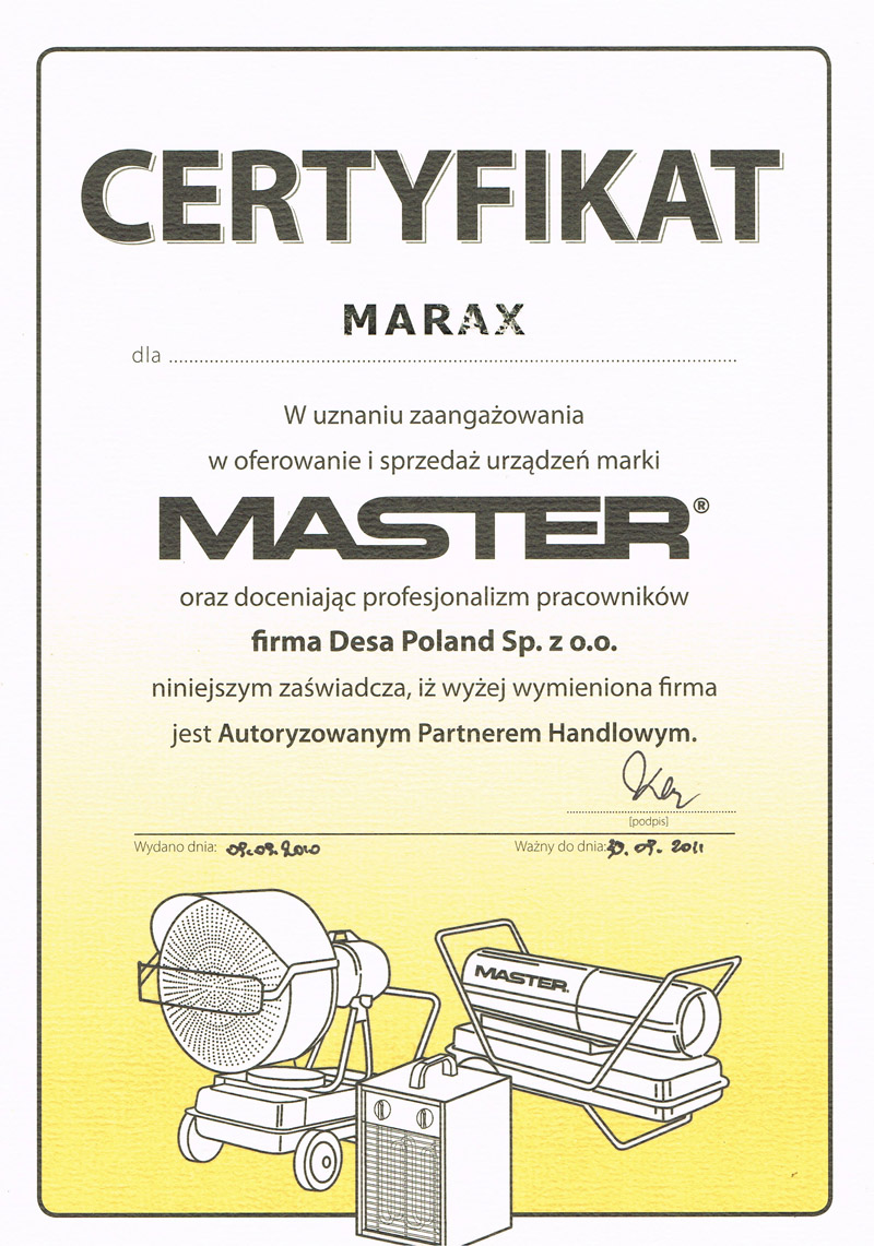 Master certyfikat autoryzacji