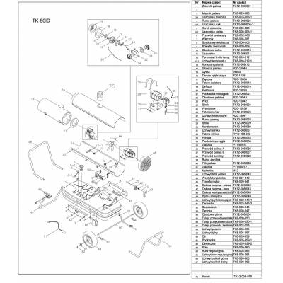 Elektroda zapłonowa do nagrzewnic olejowych XARAM Energy, Tiger King TK-80ID, ZF-80ID, KOD: R20-15026