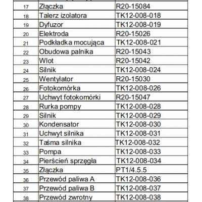 Pierścień sprzęgła do nagrzewnic olejowych z zamkniętą komorą spalania XARAM Energy TK-80ID, TK-170ID, TK-240ID, KOD:TK12-008-034, poz.34