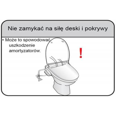 Amortyzator, siłownik klapy lub deski (siedziska) elektronicznej deski myjącej z bidetem XARAM Energy seria XIME