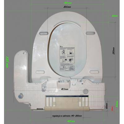 Elektroniczna deska myjąca WC z funkcją bidetu, podgrzewana deska myjąca sedesowa XIME PB-X2500