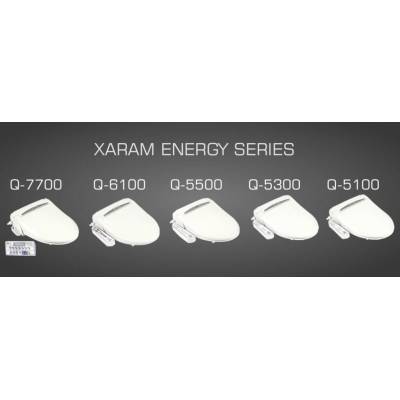 Elektroniczna, wielofunkcyjna deska myjąca WC z funkcją bidetu, podgrzewana deska myjąca XARAM Energy Q-5300 wersja: krótka (R). kod: XE-Q5300R