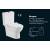 Misa, muszla ceramiczna WC stojąca kompakt bezrantowa, bezkołnierzowa - rimless XARAM Energy Brague Horizontal, odpływ poziomy