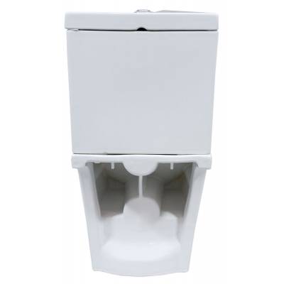 Misa, muszla ceramiczna WC stojąca kompakt bezrantowa, bezkołnierzowa - rimless XARAM Energy Brague Vertical, odpływ pionowy typ warszawski