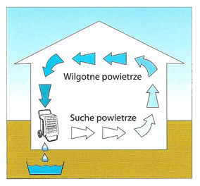 obieg powietrza przy osuszaniu - osuszacze Kraków