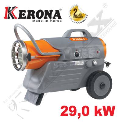 Nagrzewnica olejowa KERONA Special Edition KFA-125 moc: 29kW bez odprowadzania spalin, wyświetlacz, termostat, manometr, regulacja pompy