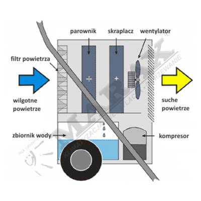 Osuszacz powietrza, pochłaniacz wilgoci MASTER DH 792 PROFI wydajność 100/doba (od 2021 zamiennik za MASTER DH772)