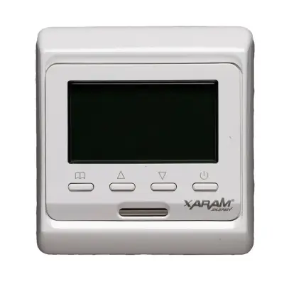 Termostat z sondą, sterownik - programator cyfrowy wnękowy XARAM Energy M-50 WiFi do mat i kabli grzewczych, do ogrzewania podłogowego z wyświetlaczem