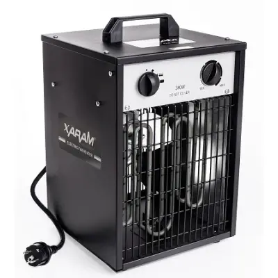 Przenośna nagrzewnica elektryczna, dmuchawa powietrza elektryczna XARAM Energy XE-ZEF3, moc: 3kW