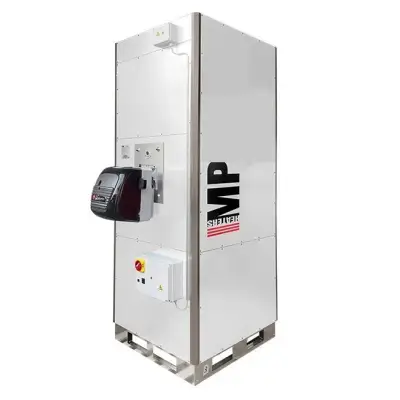 Nagrzewnica olejowa XARAM Energy XE-150MP z palnikiem Eacoon, moc: 190kW, 10800m3/h, spręż 205Pa - kanałowa