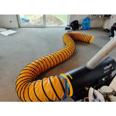 Przewód elastyczny nawiewno-wywiewny niepalny 80 st.C i antystatyczny XE dł=5m, śr=305mm, 550g/m2 do nagrzewnic i wentylatorów