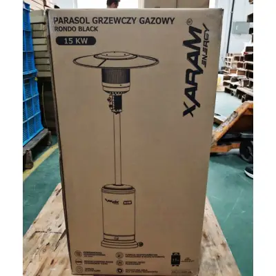 Parasol grzewczy gazowy, ogrodowy XARAM Energy Rondo Black, moc: 15kW, kod: HT-H-3001